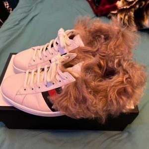 Gucci Ace Sneakers with Fur